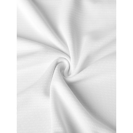 Men's #White8 Polyester Baseball Jersey, Embroidered Letter, V-Neck, Slight Stretch, Loose Fit, for Casual, Sports, Outdoor Activities, And Seasonal Celebrations, SizS--XXXL