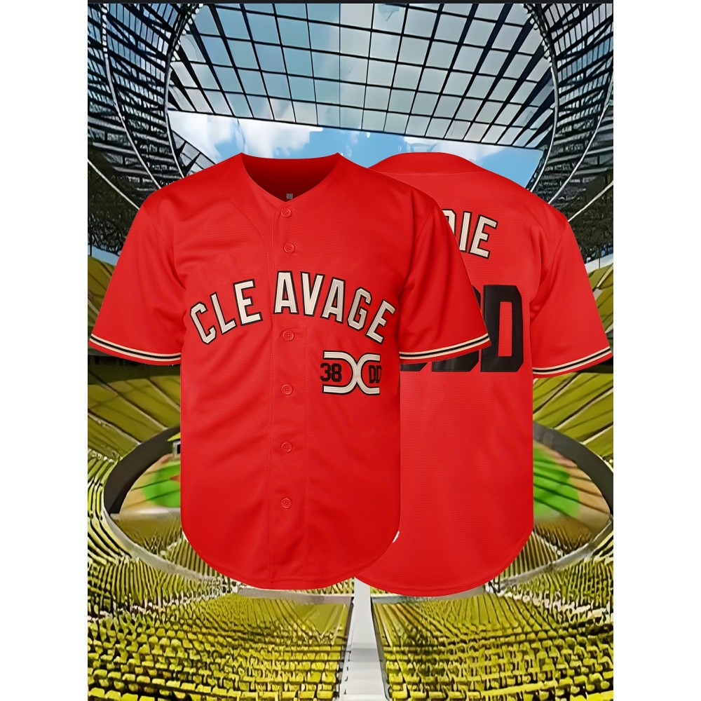 Men's #3800 V-Neck Embroidered Baseball Jersey - Breathable Polyester, Button Closure, Loose Fit for Sports & Casual Wear Men's #3800 V-Neck Embroidered Baseball Jersey - Breathable Polyester, Button Closure, Loose Fit for Sports & Casual Wear