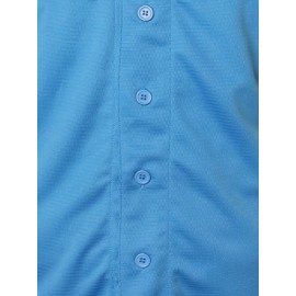 Men'S Baseball Shirt # 2 Light Blue Baseball Shirt Suitable For Training, Competitions, Team Sports, Spring/Summer/Autumn Wear S-3XL