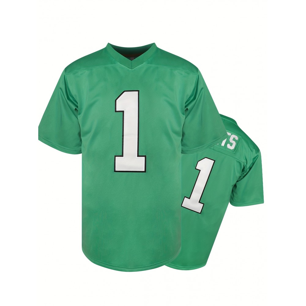 Stitched 1 Green Football Jersey With Loose Embroidery, Fashionable, Casual, And Street Breathable Football Jersey Stitched 1 Green Football Jersey With Loose Embroidery, Fashionable, Casual, And Street Breathable Football Jersey