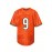 Men'S #9 Orange Embroidered American Football Jersey - V-Neck, Short Sleeve, Breathable Polyester Rugby Shirt for Training, Running & Outdoor Sports