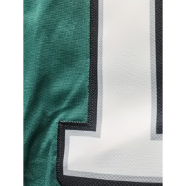 Men's Green #62 Embroidered Rugby Shirt - Breathable Polyester V-Neck Short Sleeve, Loose Fit Athletic Top for Training, Running & Outdoor Activities - All-Season Casual Wear for Adults & Teens, Sports Training Gear, Durable Sportswear