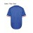 Men'S Blank Blue Embroidered Letter Baseball Jersey - V-neck Elastic Fit Suitable For Casual And Sports Wear S-3XL