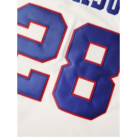 Men's V-Neck Baseball Jersey - #28 Embroidered, Breathable & Lightweight, Perfect for Training & Casual Wear, Sizes S-3XL