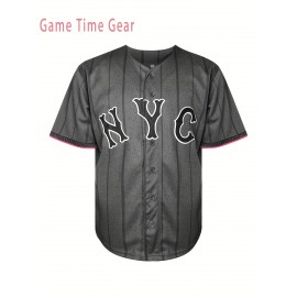 Men'S Baseball Shirt # 12 Grey Casual Sports Shirt S-3XL