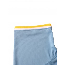 Men's #22 Embroidered Baseball Jersey - Light Blue V-Neck, Breathable & Durable for Training, Casual Wear, and Fans, Perfect for Game Day or Everyday Use, Outdoor Activewear | Striped Sports Jersey | Embroidered Detailing