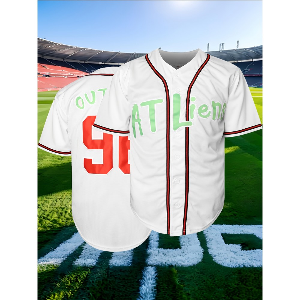 Men'S Baseball Shirt # 96 White Baseball Sports Shirt Men'S Baseball Shirt # 96 White Baseball Sports Shirt