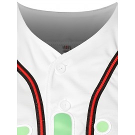 Men'S Baseball Shirt # 96 White Baseball Sports Shirt