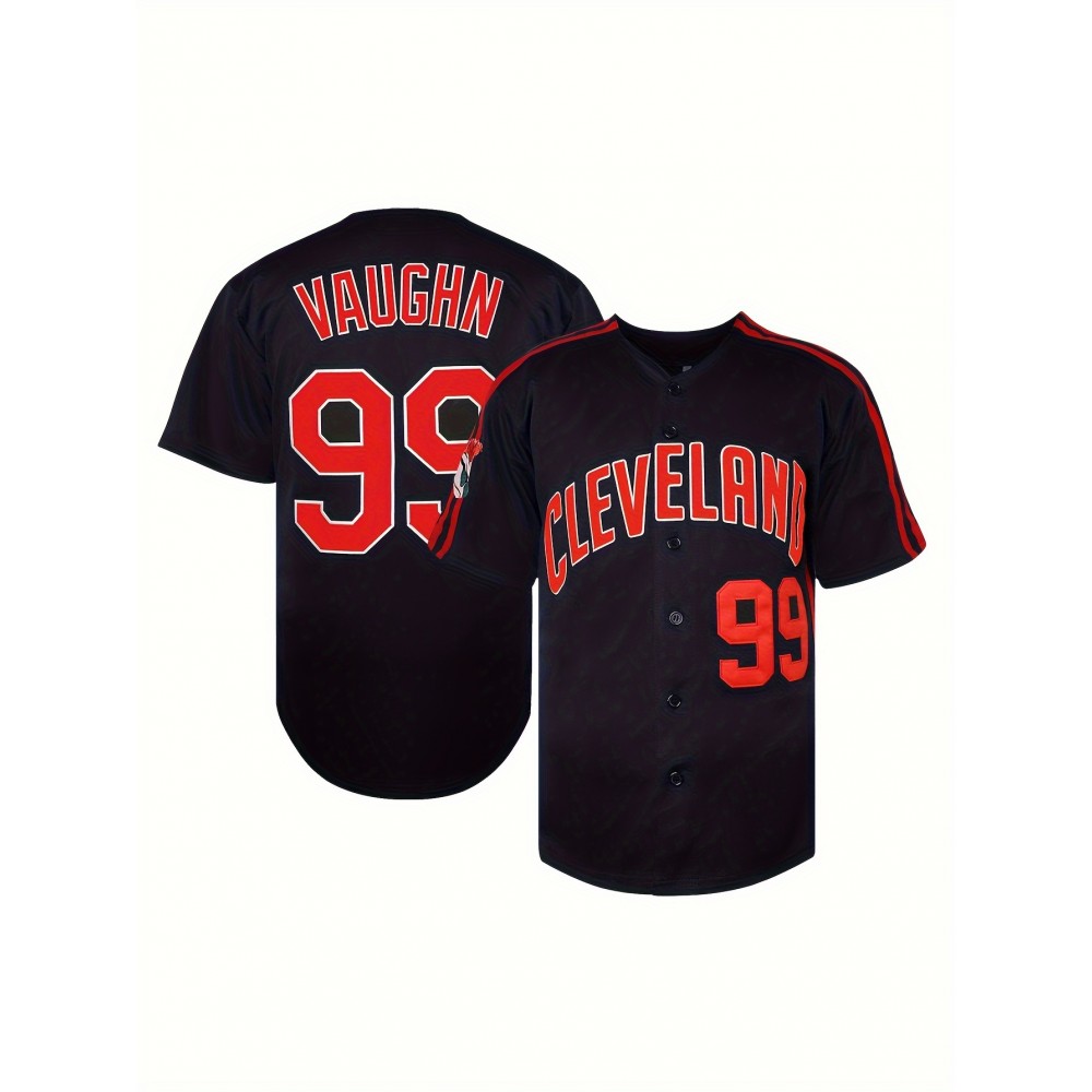 Men'S #99 Embroidered Baseball Jersey - V-Neck, Short Sleeve, Polyester - Perfect for Sports & Casual Wear, Deep Blue Men'S #99 Embroidered Baseball Jersey - V-Neck, Short Sleeve, Polyester - Perfect for Sports & Casual Wear, Deep Blue